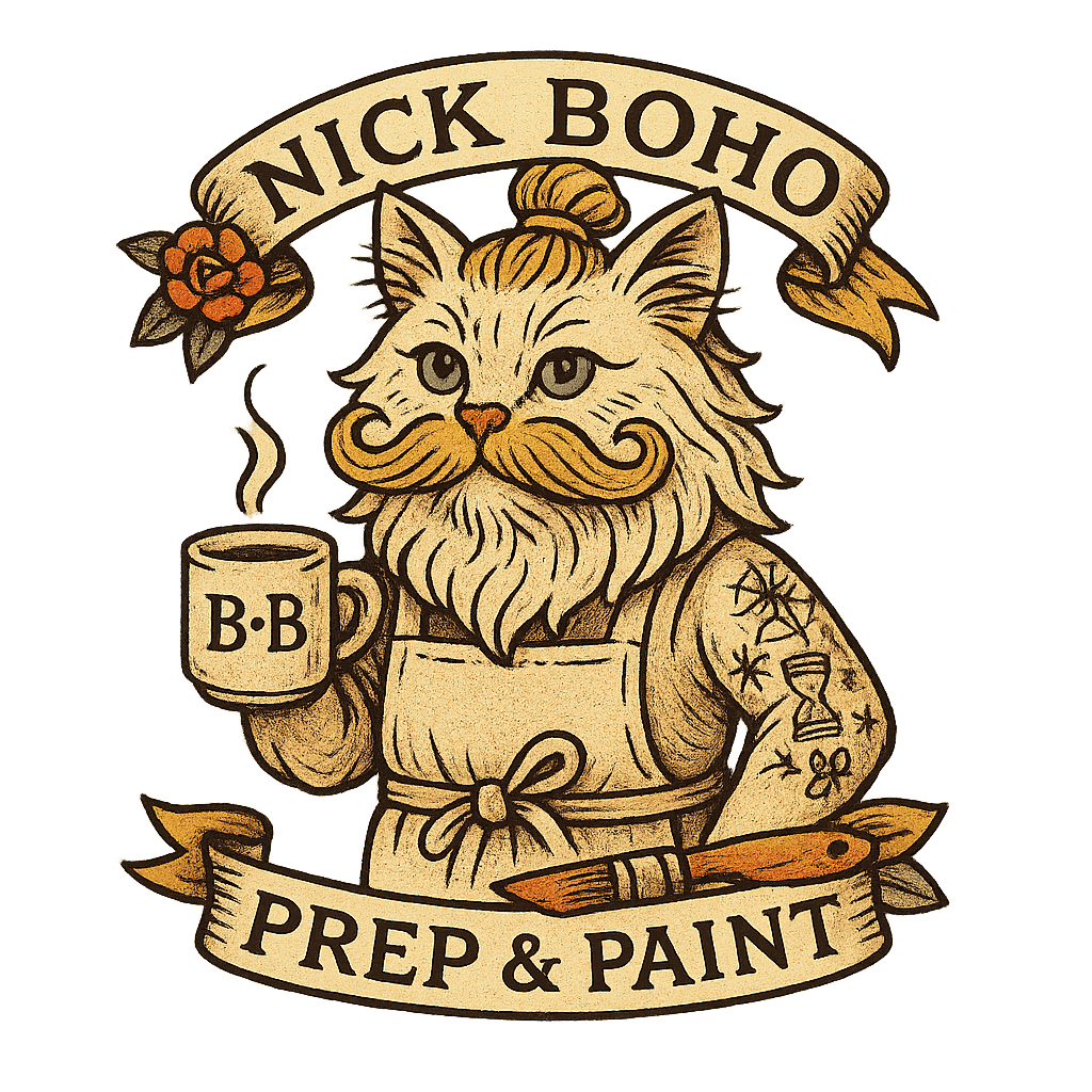 Nick Boho — Prep & Paint mascot illustration
