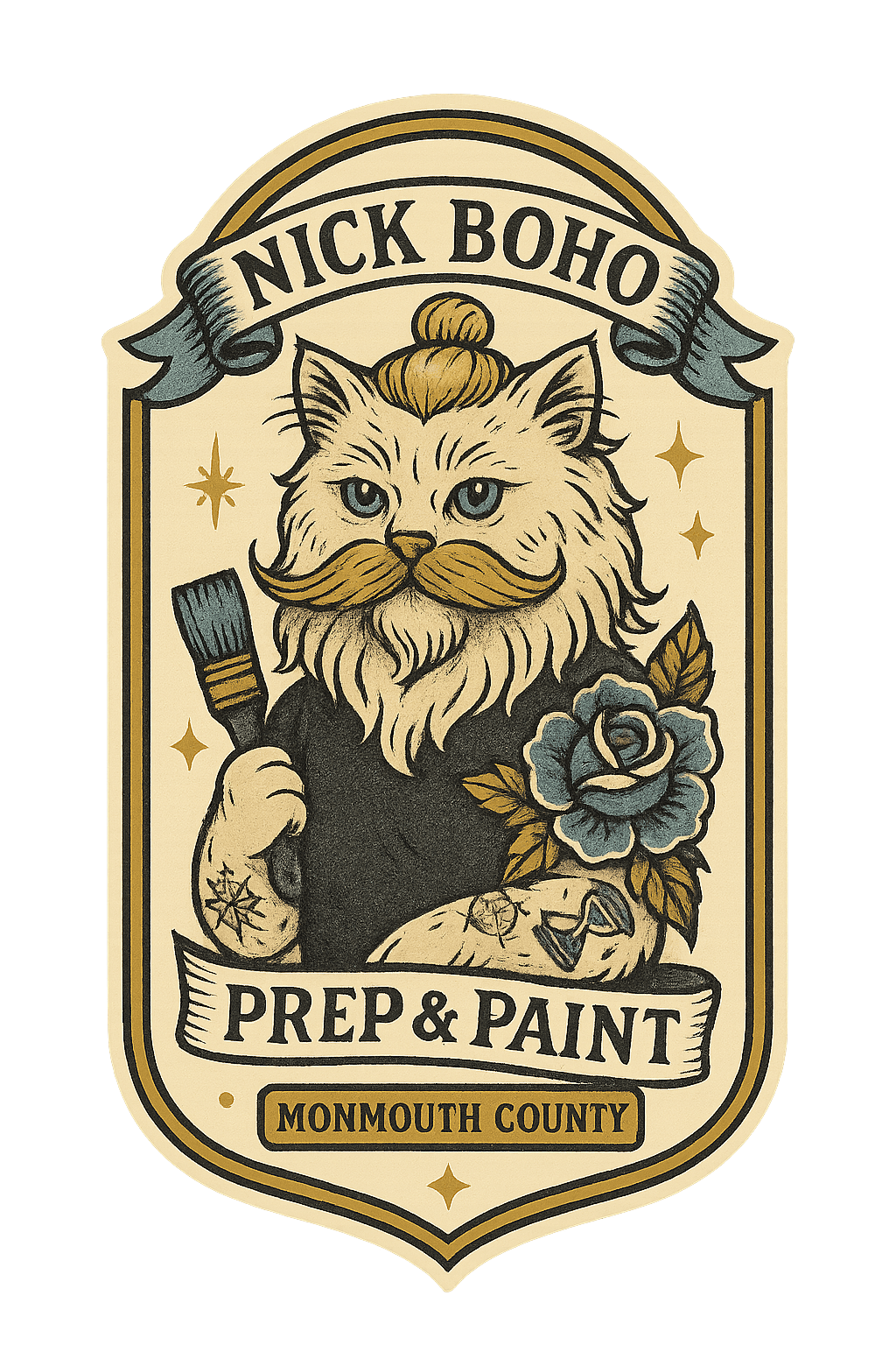 Nick Boho — Prep & Paint shield emblem