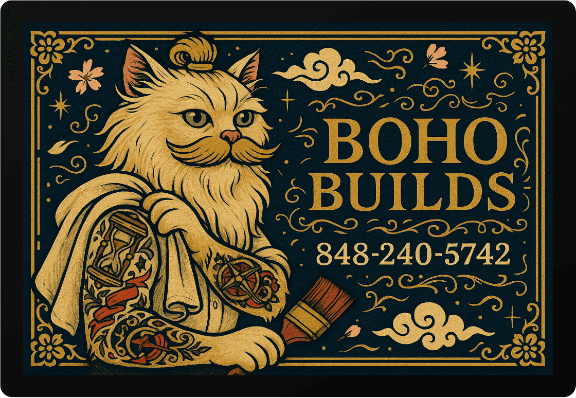 Boho Builds sticker design